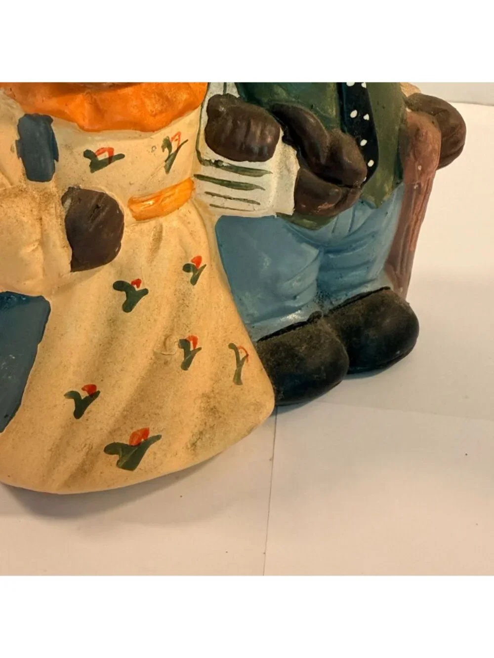 Vintage African American Elderly Couple Cute Old People Man Woman Figurine